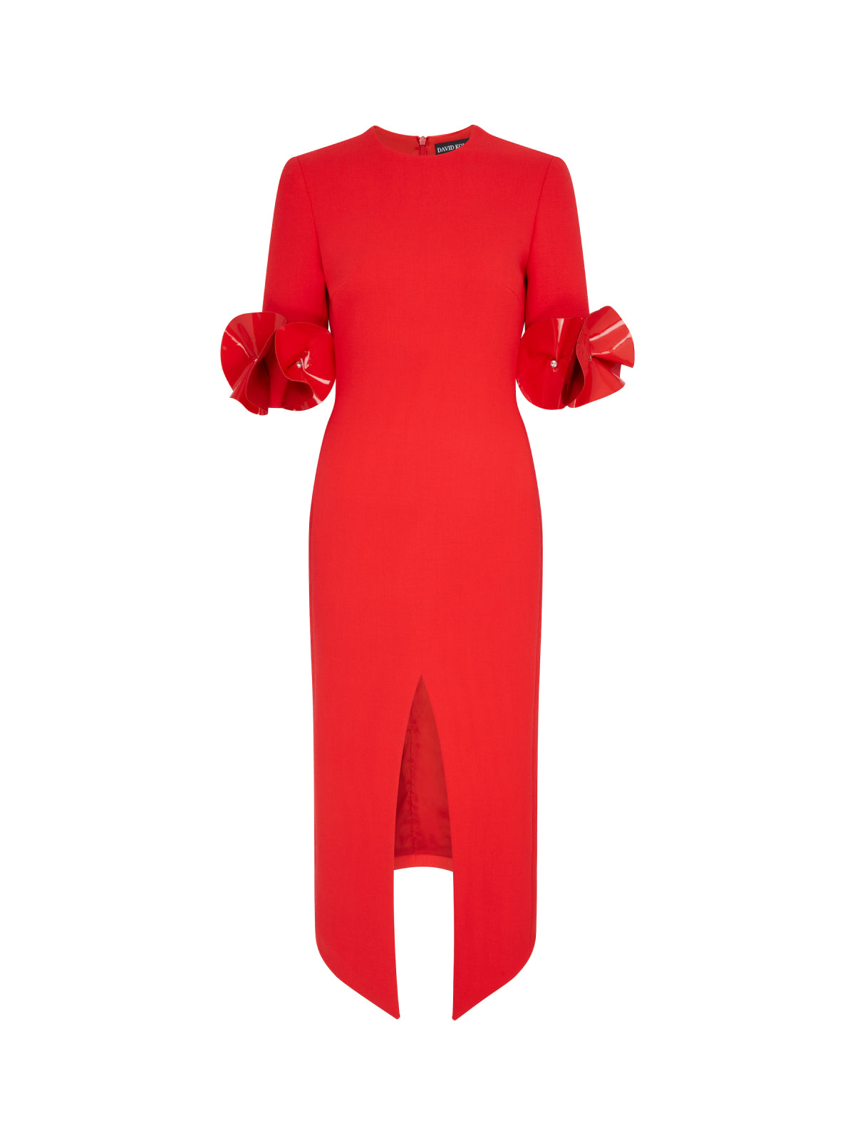 FLOWER SHORT SLEEVE MIDI DRESS