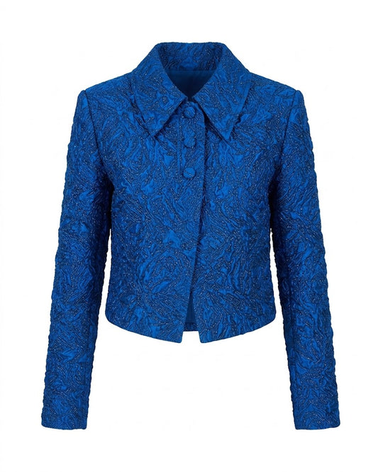 Blue Jacquard Blazer
