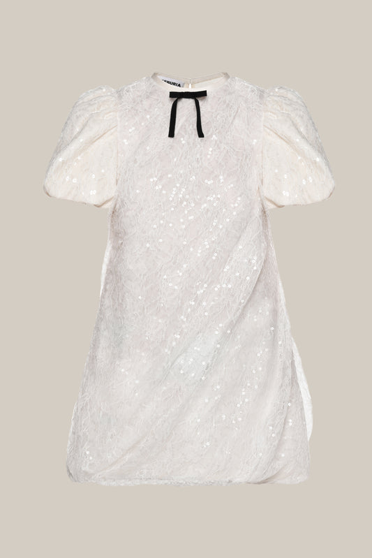 SEQUINED BUBBLE MINI DRESS