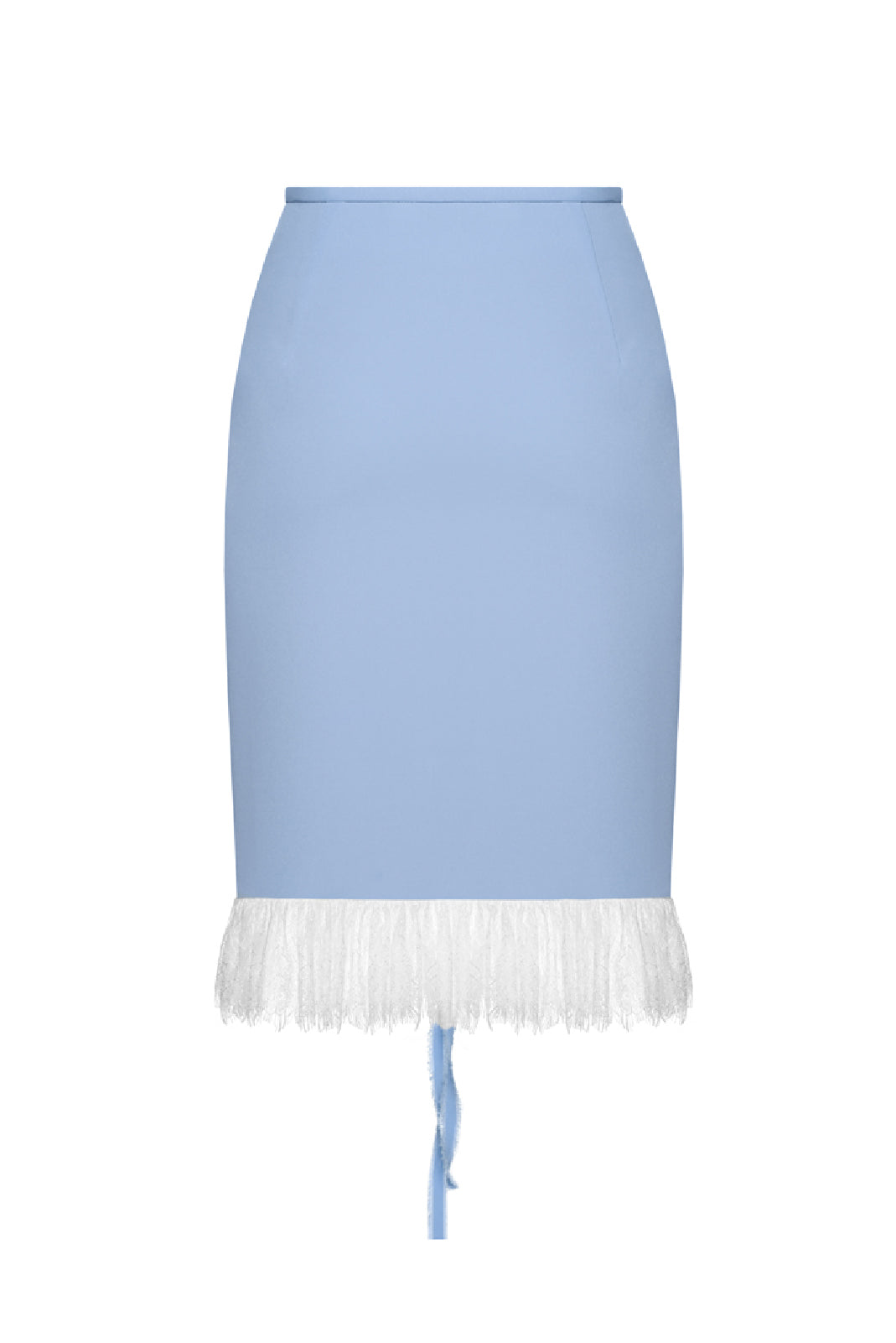 LACE-TRIMMED MIDI SKIRT