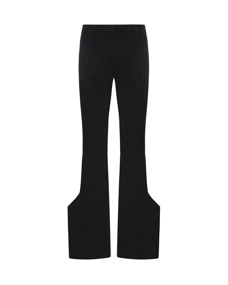 Suede Pants w Geometric Ending