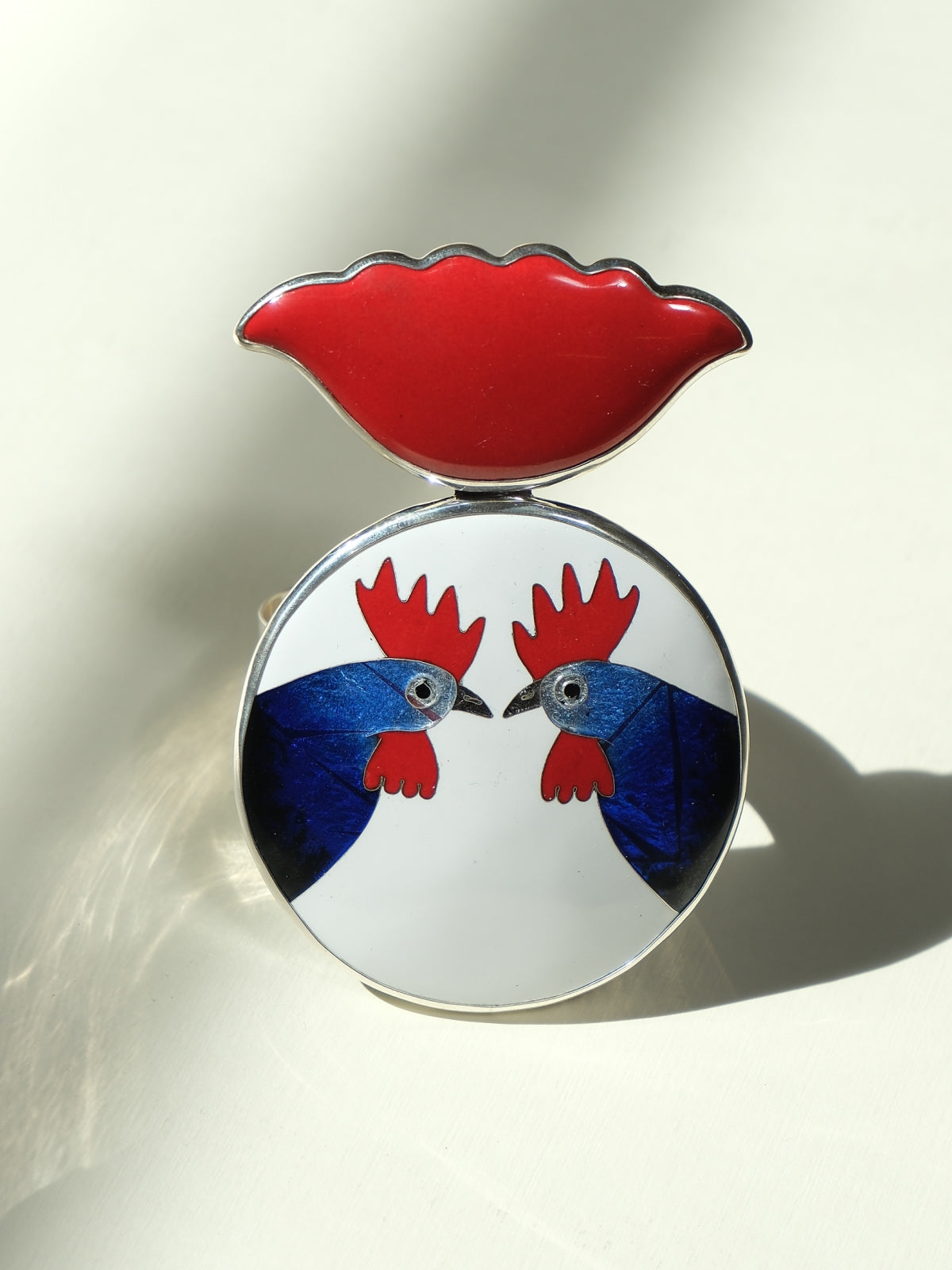 White Bracelet With Roosters