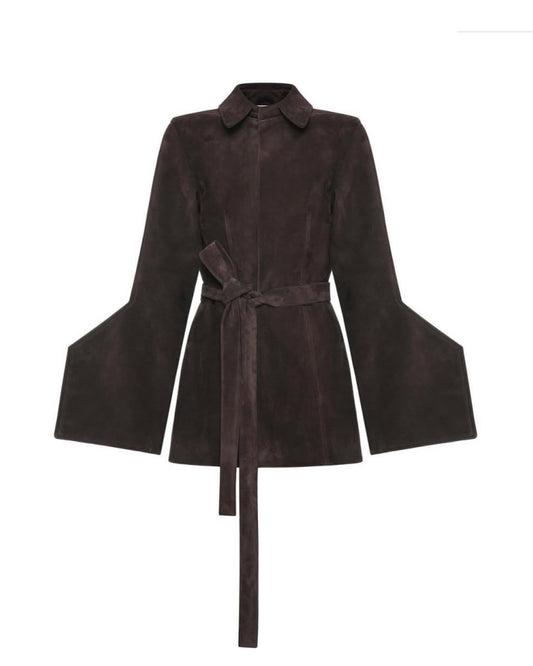 Belted Suede Jacket