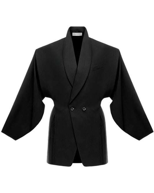 The Noir Sculptural Hourglass Blazer