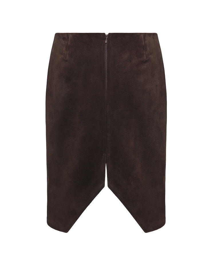 Suede Skirt With Slits