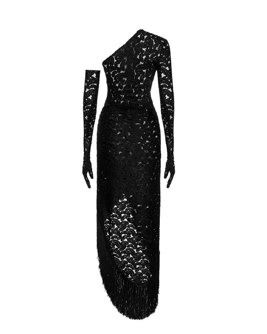 Asymmetric Glove Dress