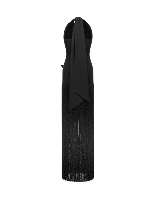 Fringe Belted Dress