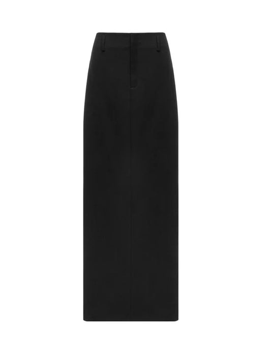 Black Wool Skirt