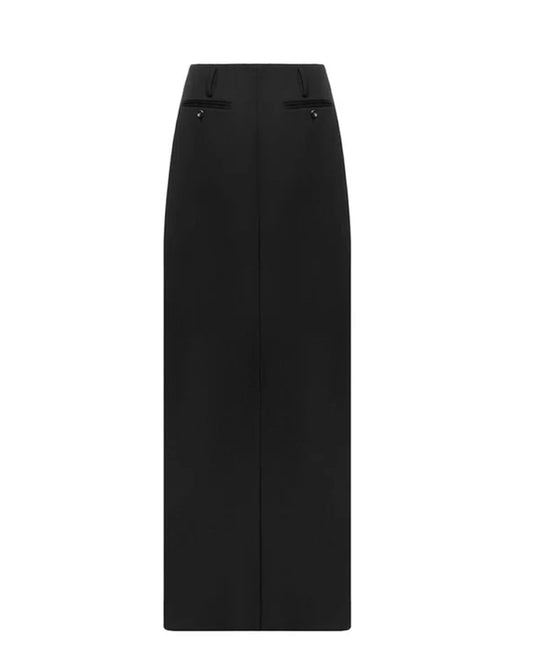 Black Wool Skirt