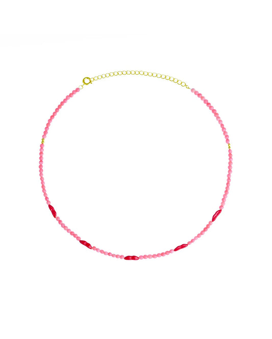 Coral Kiss Me Necklace