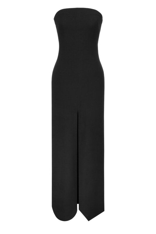 Pencil front-slit dress
