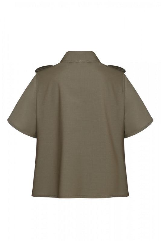 Military shirt in olive green