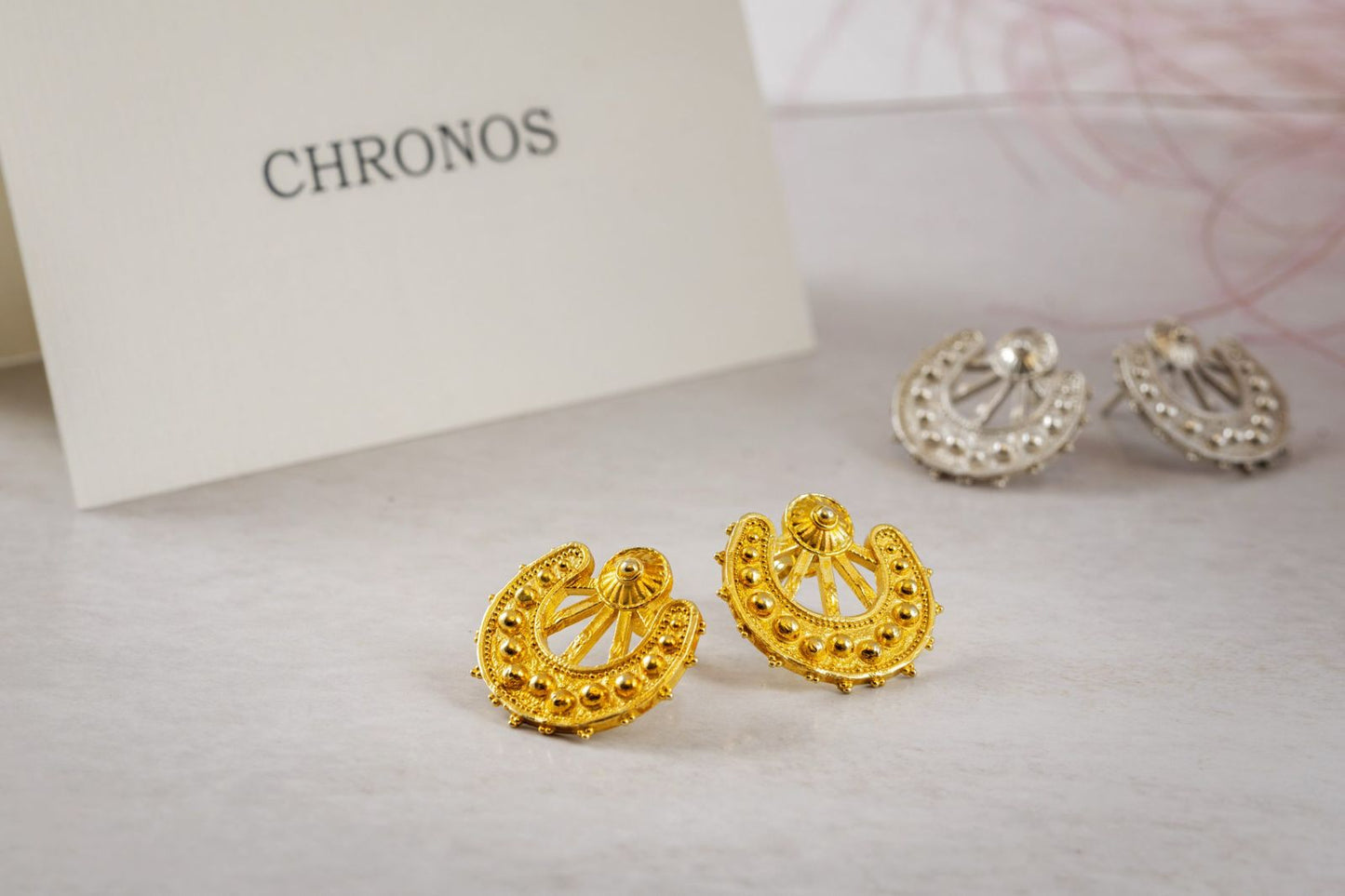 Earrings with Sun and Moon Inspiration