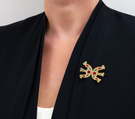 Brooch with Enamel