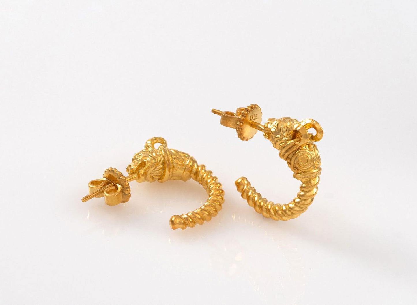 Earrings with Lion Heads