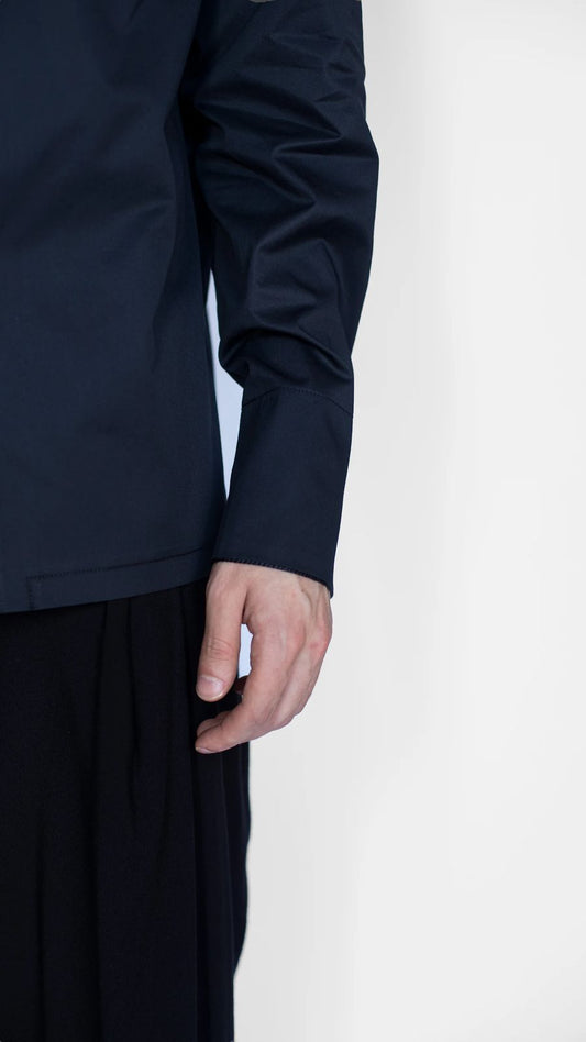 Traditional men's shirt blue