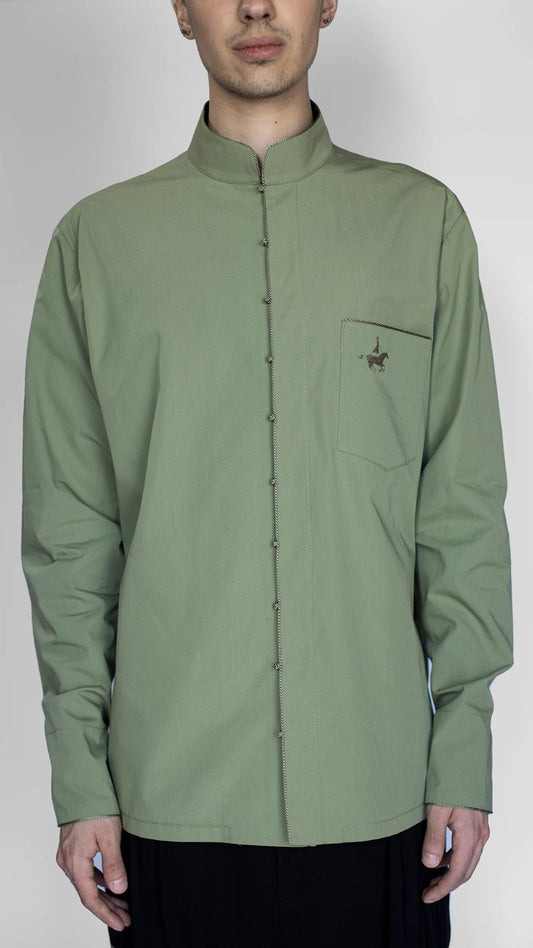 Traditional men's shirt khaki