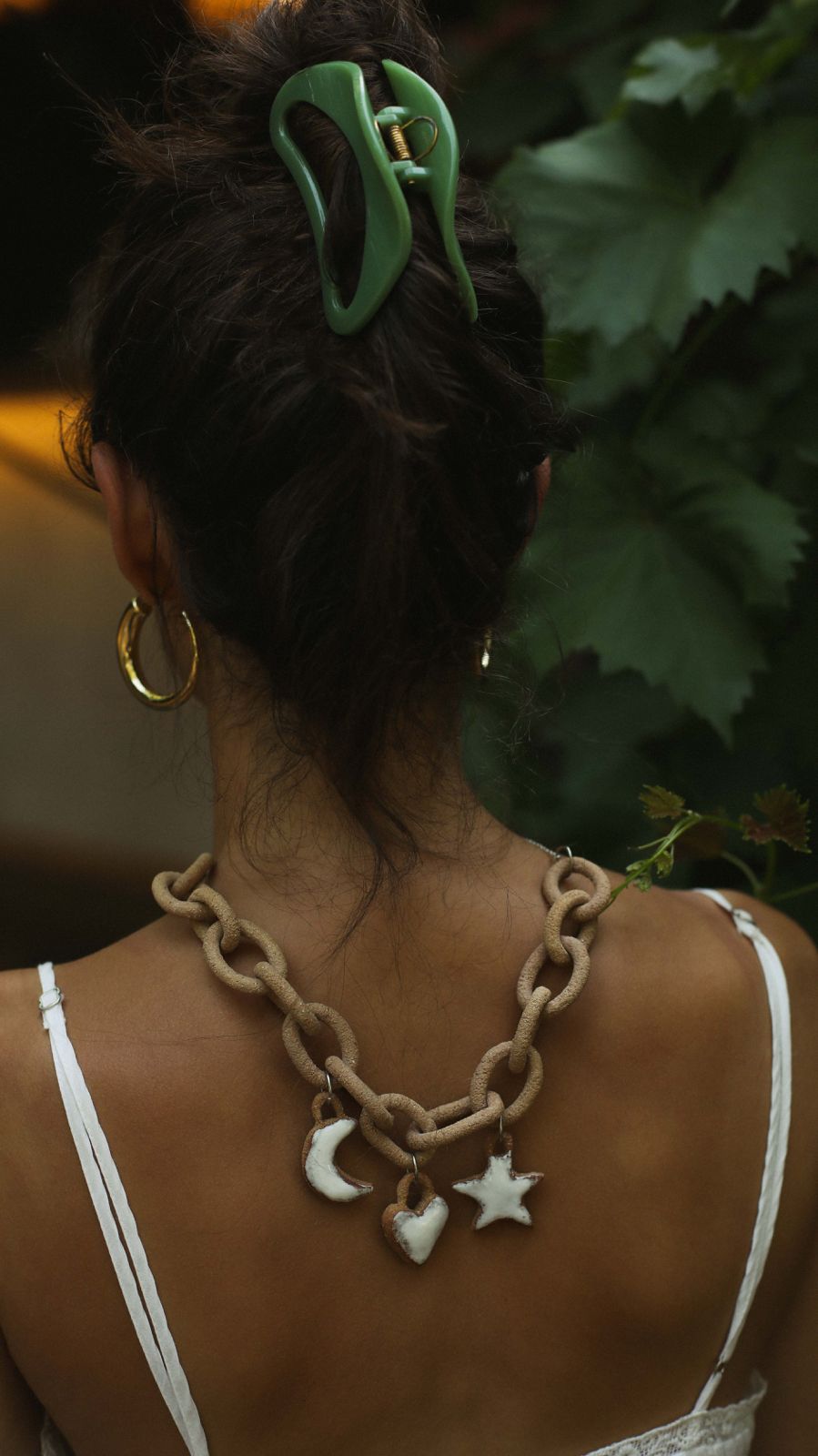 necklace with star moon and heart