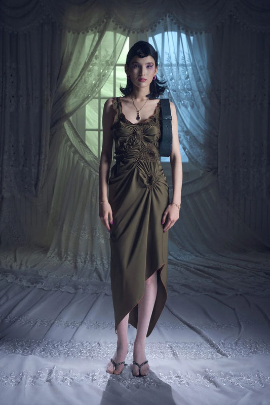 MARKIZA PAISLEY DRESS IN SATIN