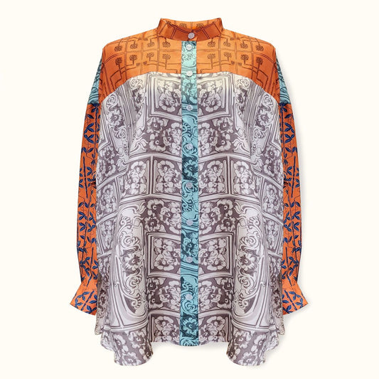 Kokosha shirt ,,Art Nouveau" silk