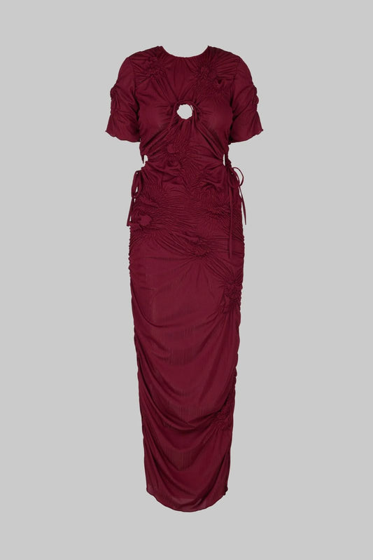 MARKIZA DRESS burgundy