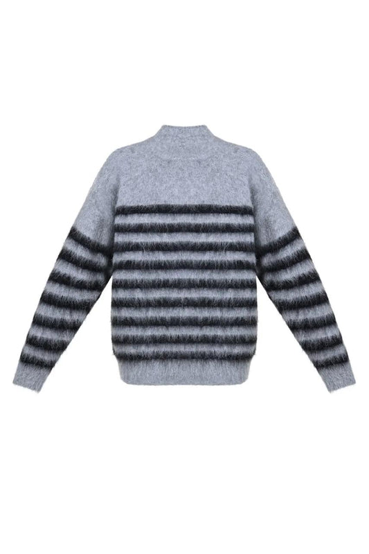 STRIPED ALPACA SWEATER