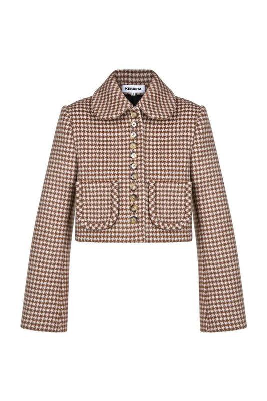 WOOL HOUNDSTOOTH JACKET