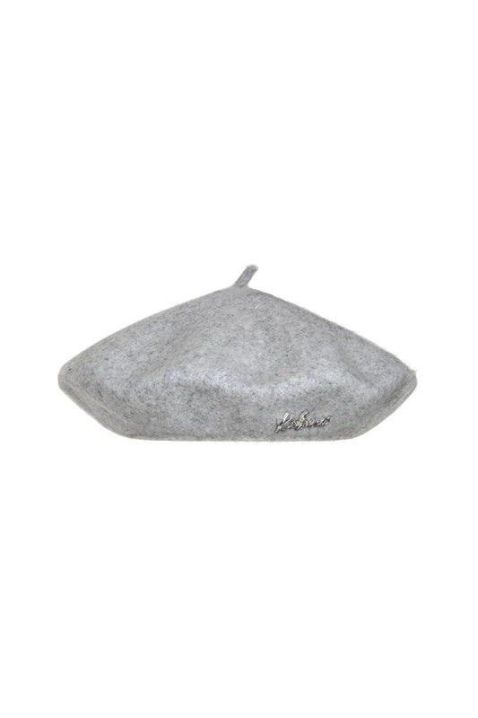 PLAQUE EMBELLISHED WOOL BERET
