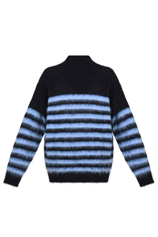 STRIPED ALPACA SWEATER