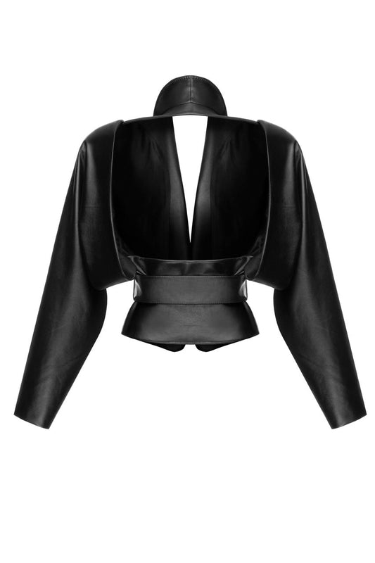 Lambskin Leather Short Jacket