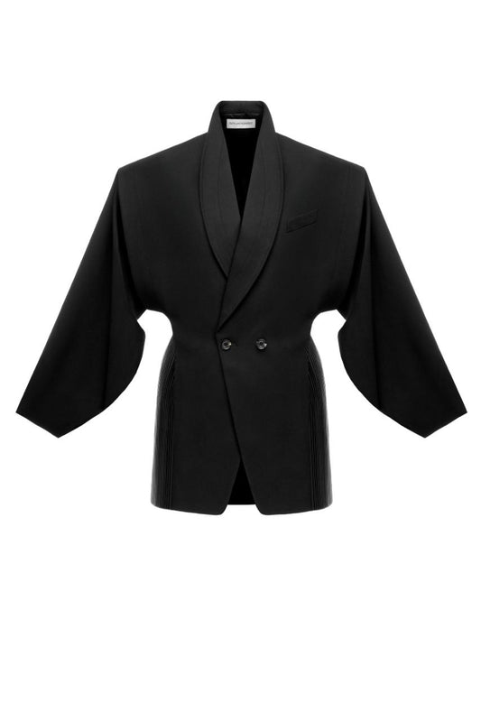 The Noir Sculptural Hourglass Blazer