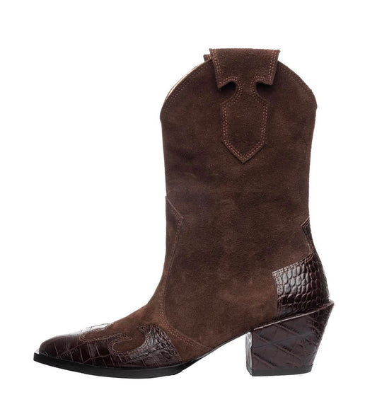 cowboy boots in brown