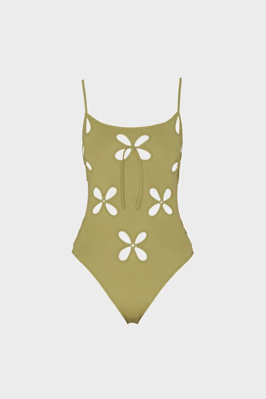 Chilla Petal One-piece with Metallic rings FERN