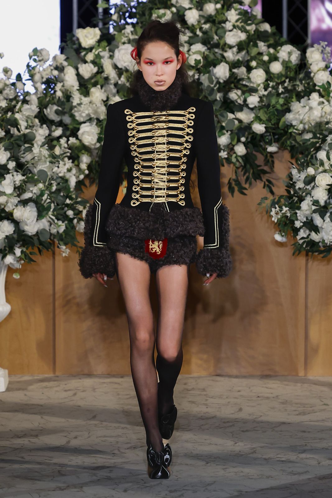 SHEARLING-TRIMMED HUSSAR JACKET
