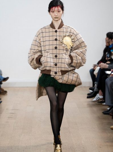 WOOL GEOMETRIC BOMBER JACKET