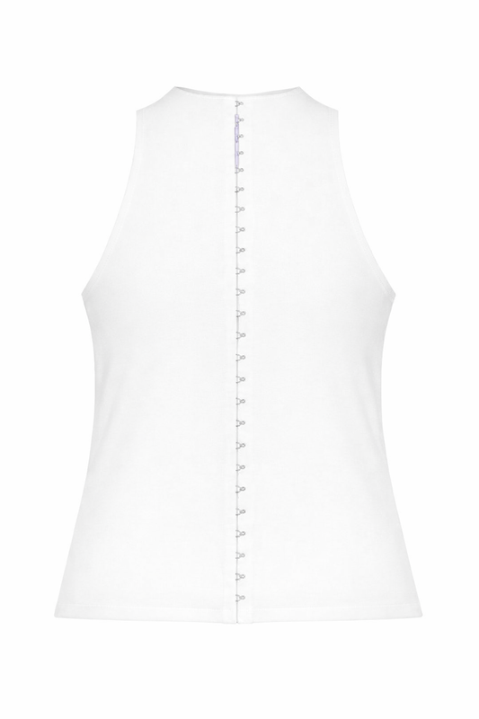 White slim fit top on hooks