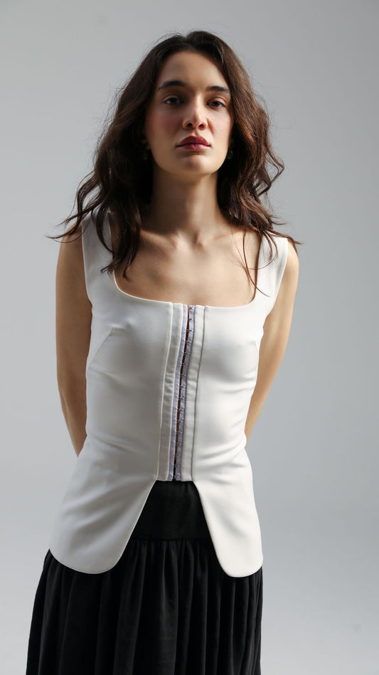 White Top With Hooks