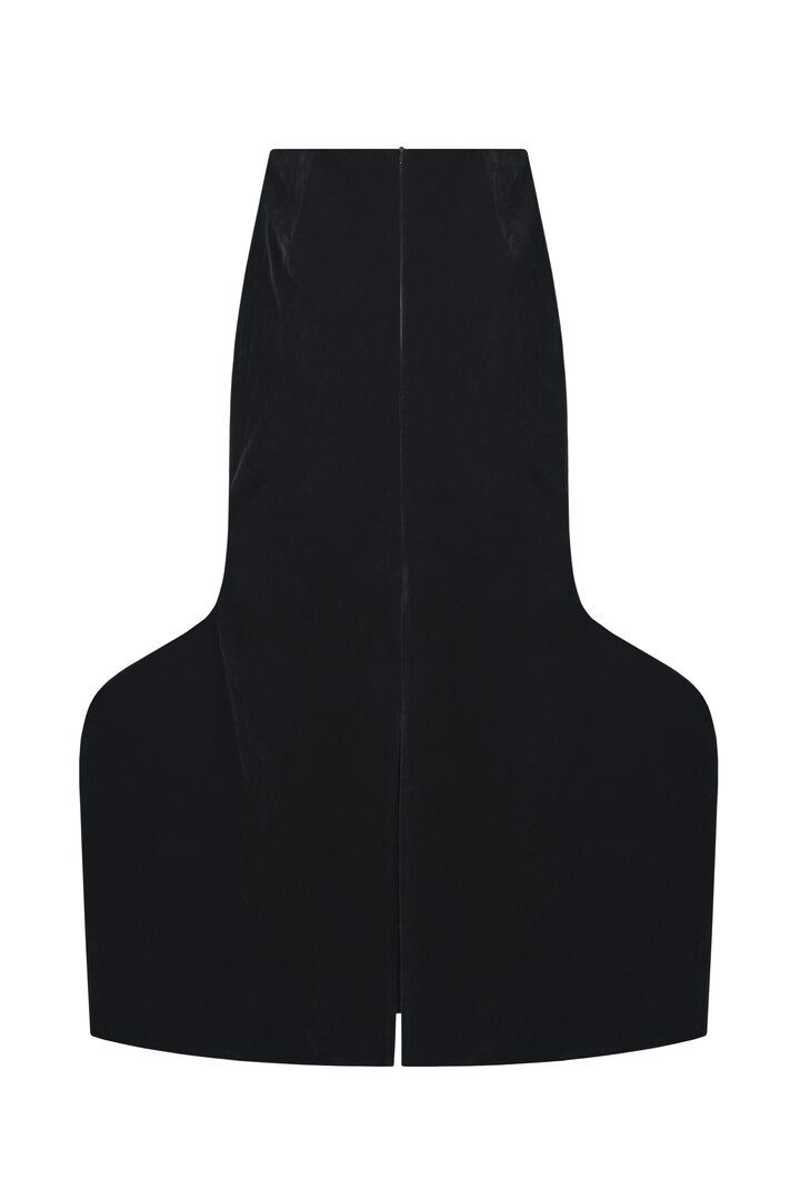 Geometric velvet maxi skirt