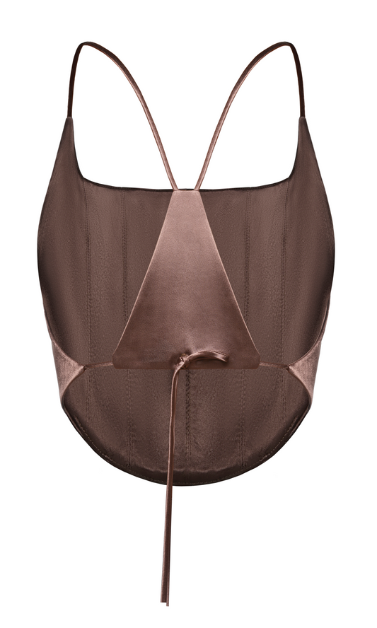 BROWN CORSET TOP
