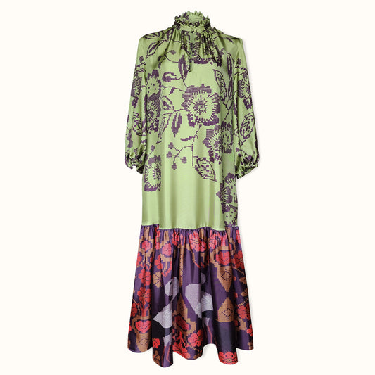 Dress "Storks" Silk