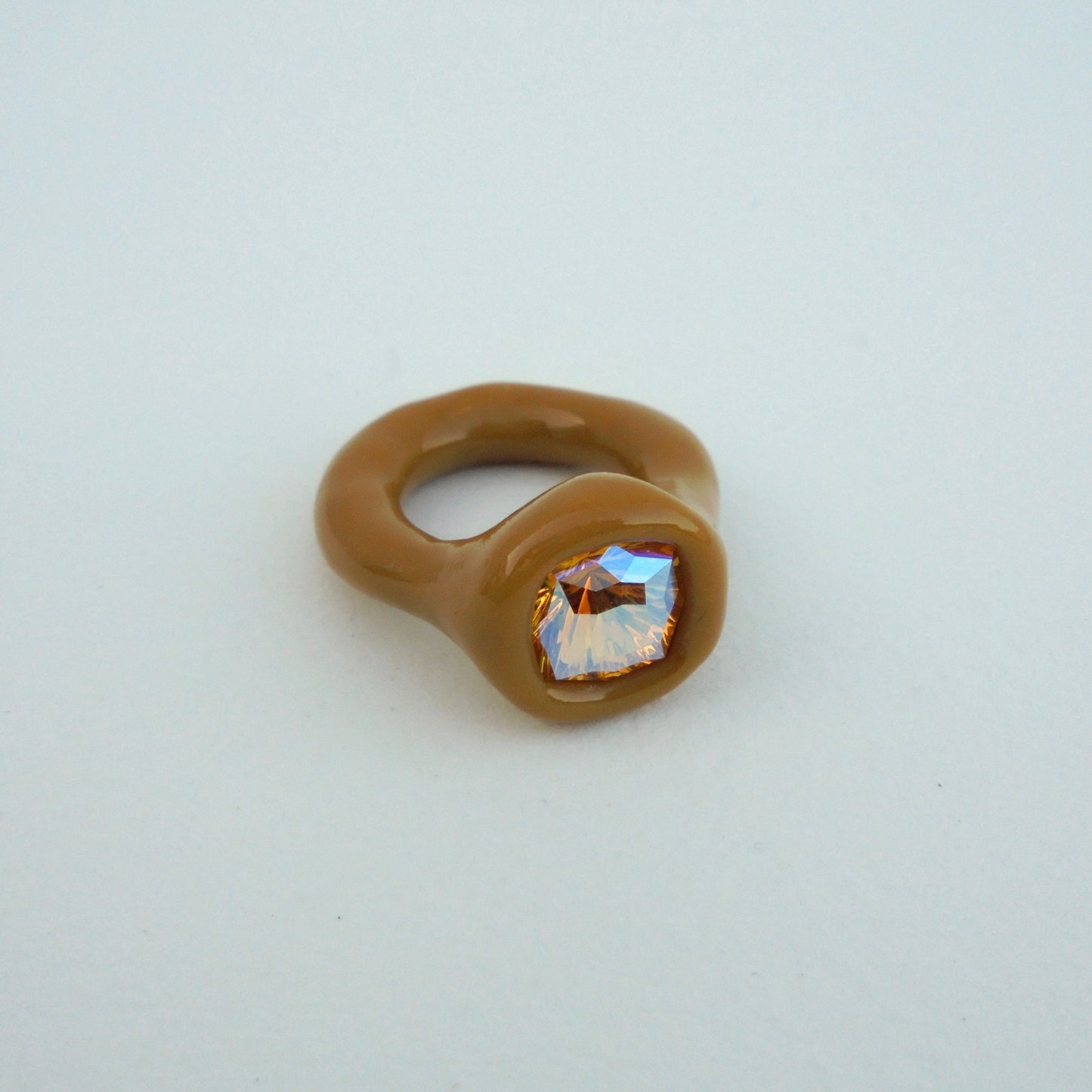 Mustard Ring with Yellow Stone