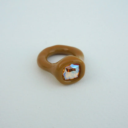 Mustard Ring with Yellow Stone