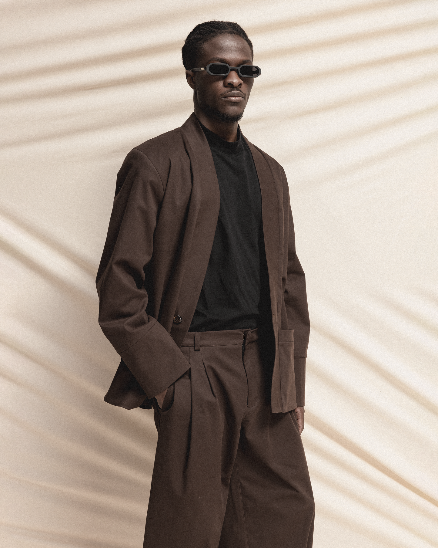 Wide-Leg Cropped Trousers