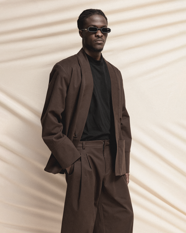 Wide-Leg Cropped Trousers