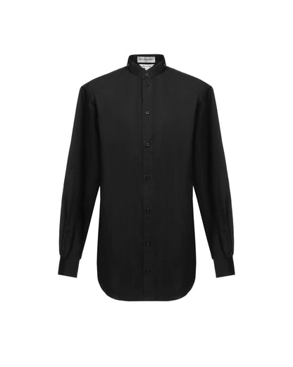 Men's cotton shirt with removable collar