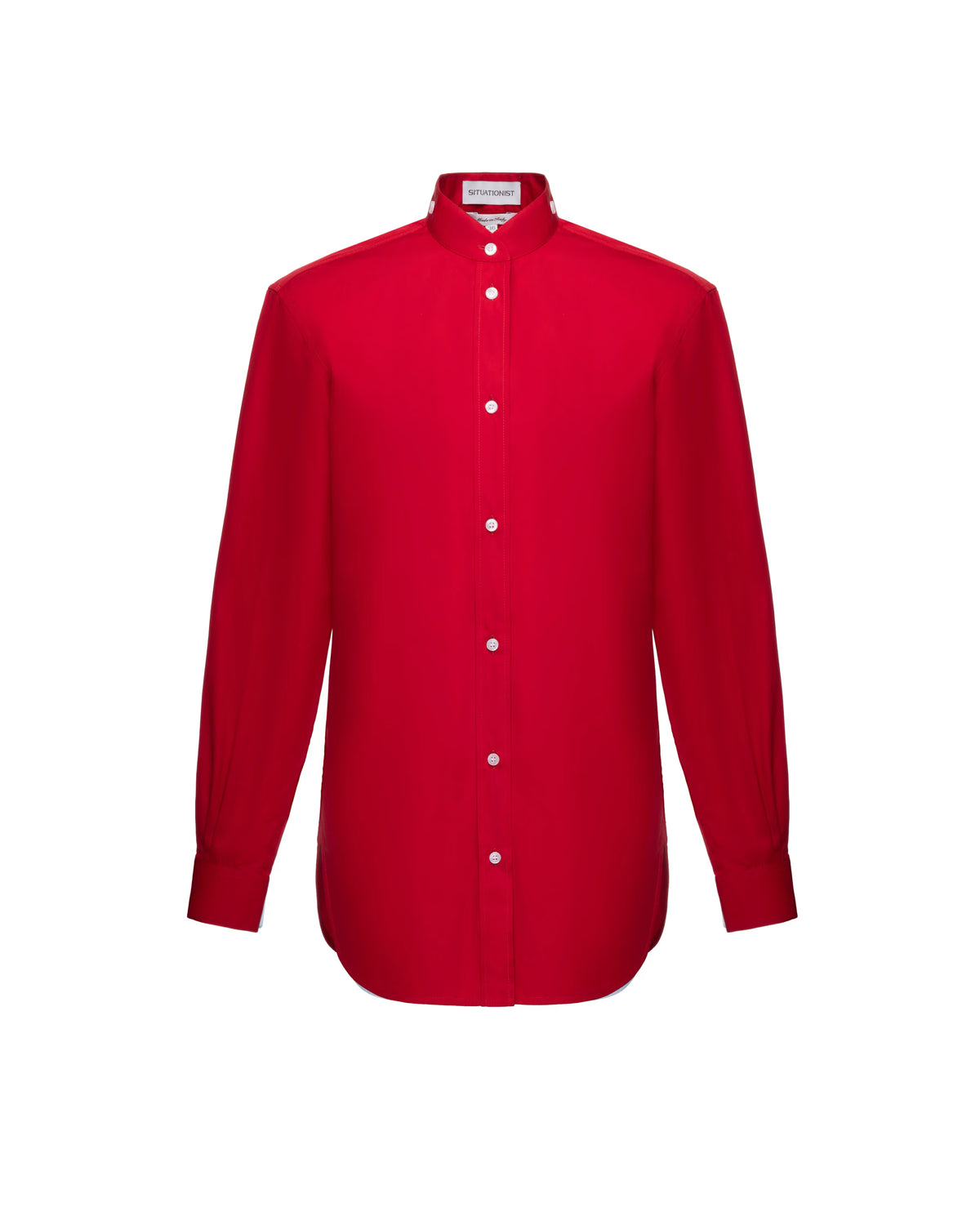 Women's cotton shirt with removable collar