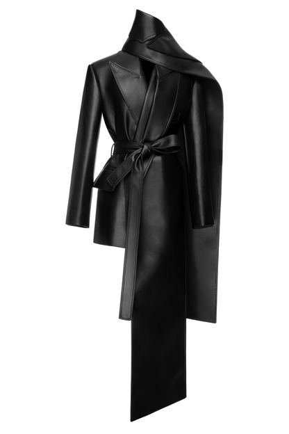 Vegan Leather SCARF BLAZER