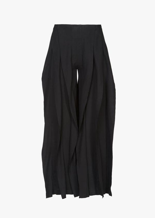 Black Tencel Striped Pants