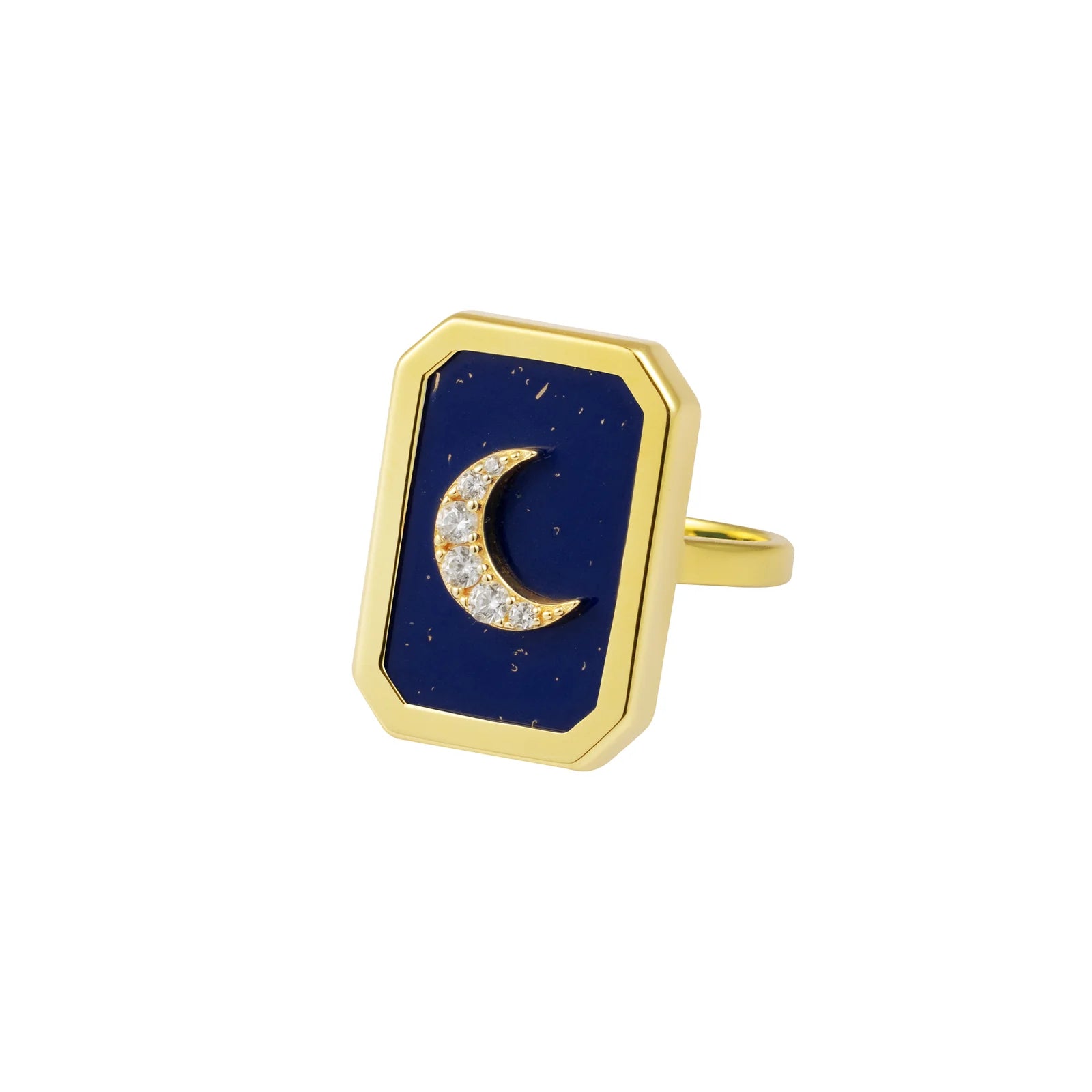 Lapis Moon Ring