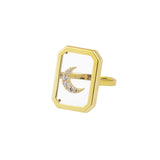 Clear Moon Ring